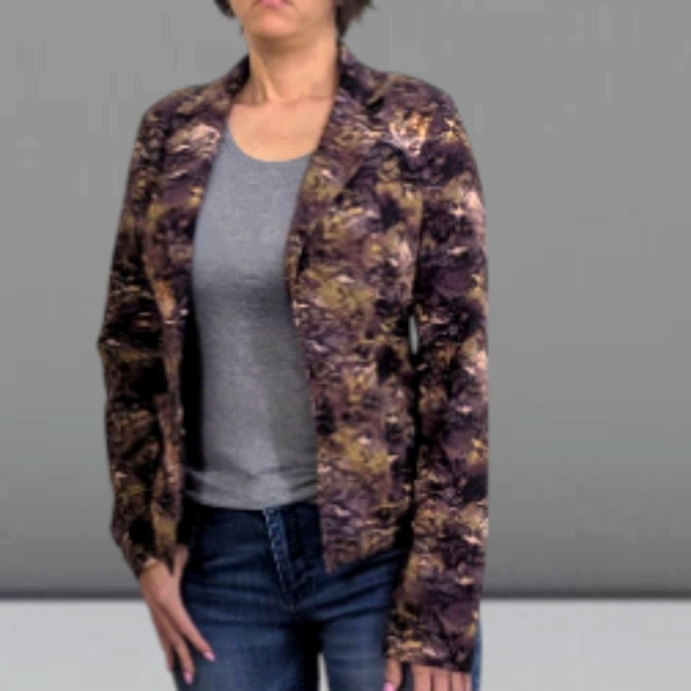 DAZZ Abstract Print Blazer ~ Like New